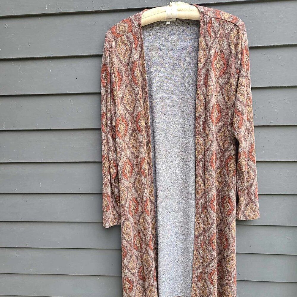 Maurices Brown Rust Tan Open Front Midi Sweater S… - image 7